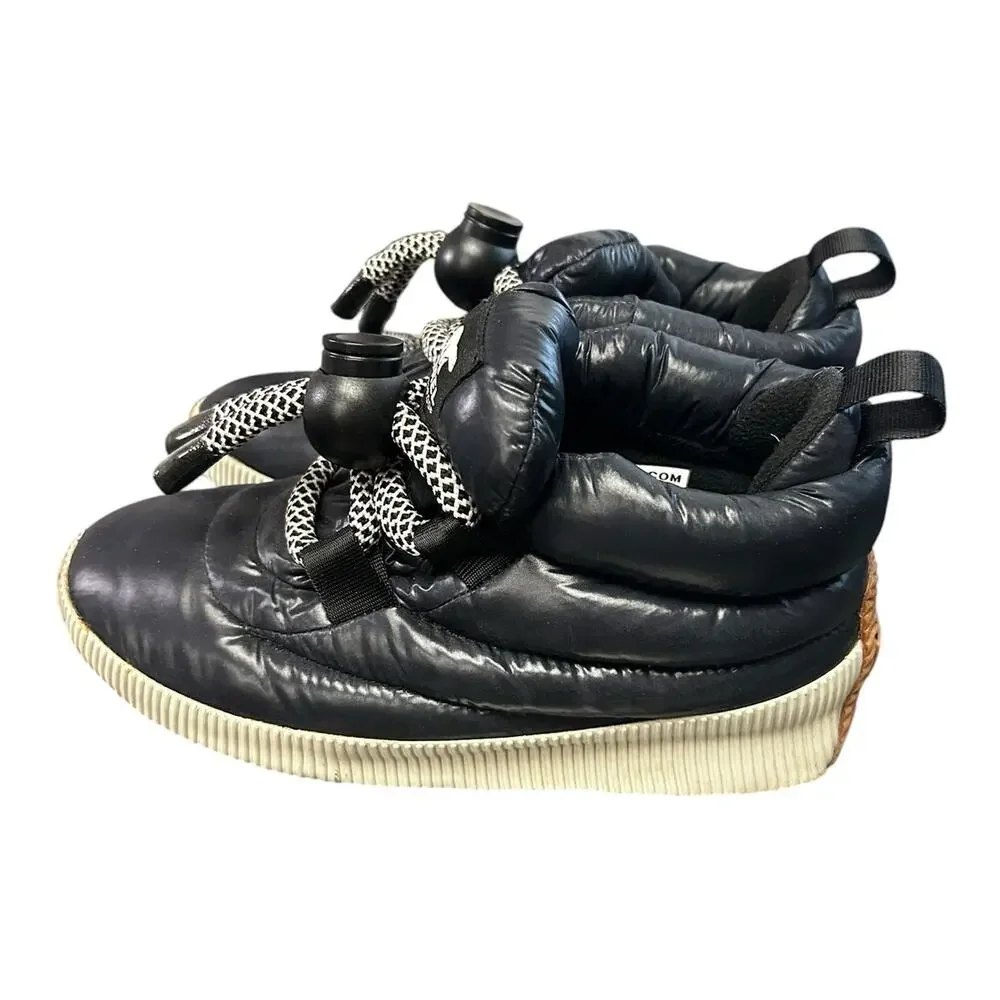 Sorel Navy Out 'N About Puffy Oversized Drawcord Lace Waterproof Boot Womens 7.5